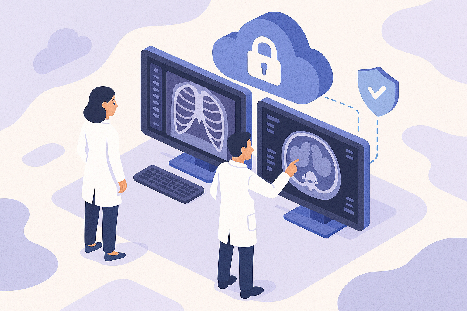 PACS RIS en la nube Radiology Vault Cloud para imágenes radiológicas